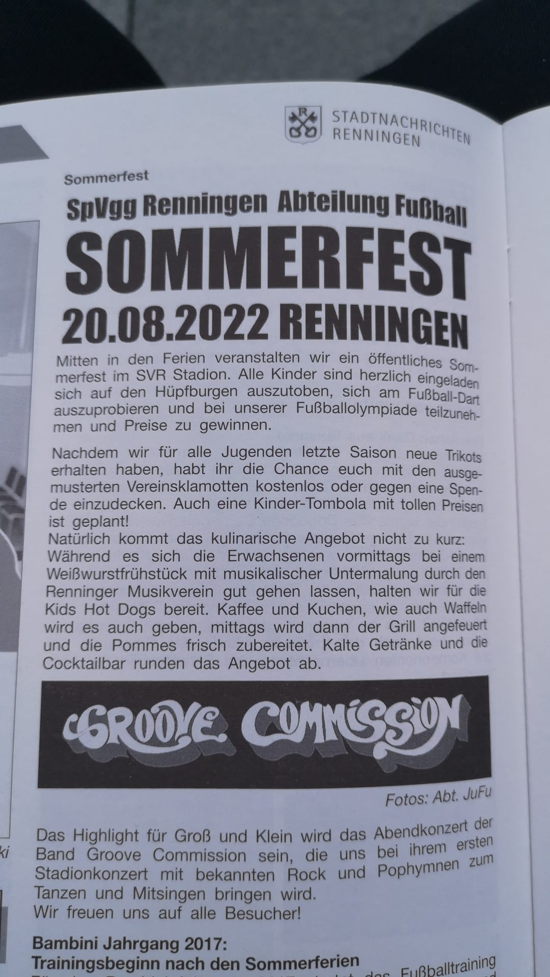 Sommerfest-SpVgg-Renningen-Fußball_Ankündigung_Stadtnachrichten-Renningen